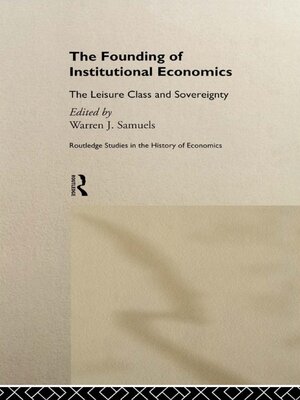 cover image of The Founding of Institutional Economics